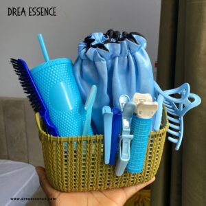 blue hair care set