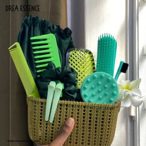 green hair care set