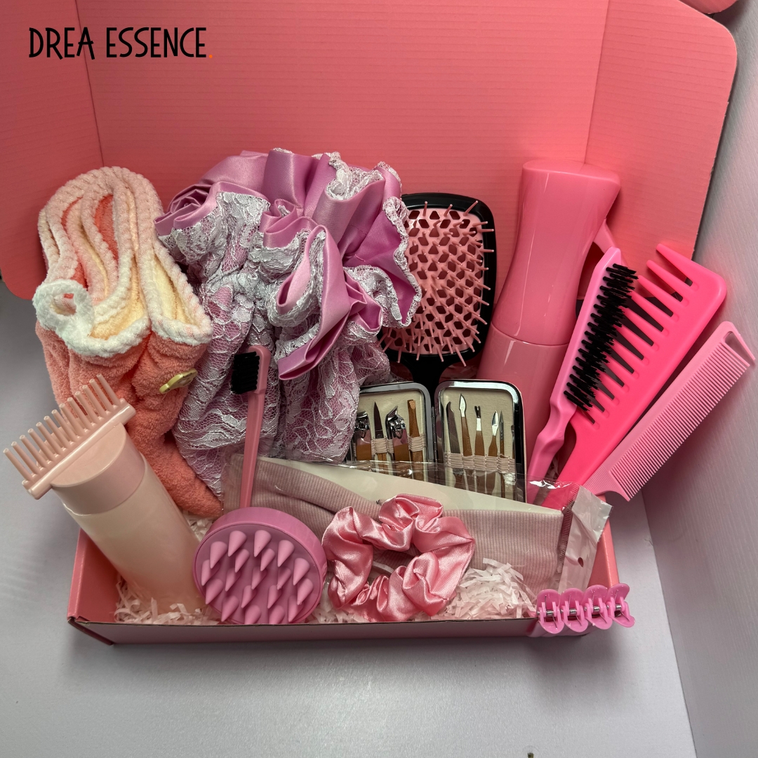 Pink Hair Care Set 2 pink hair care set